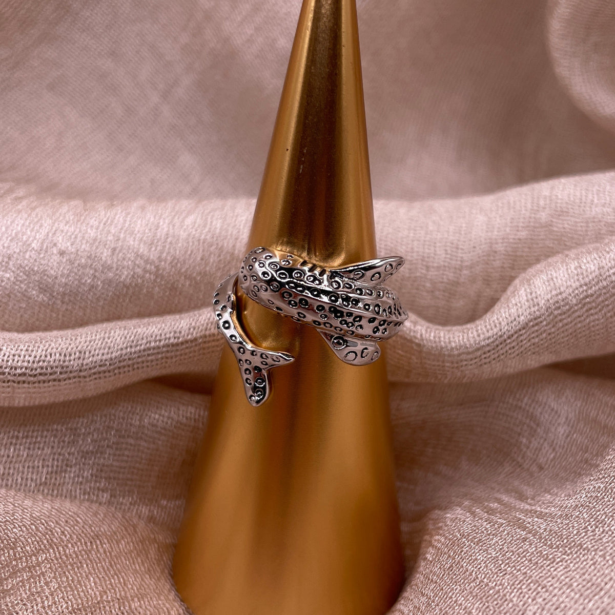 Whale Shark Adjustable 925 Sterling Silver Ring