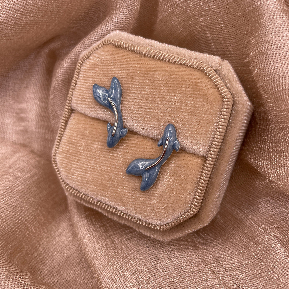 Blue Whale 925 Sterling Silver Earrings
