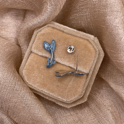 Blue Whale 925 Sterling Silver Earrings