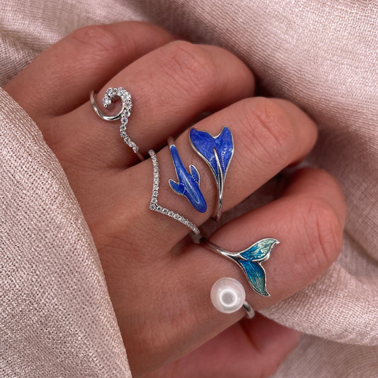 V-Shaped  925 Sterling Silver Moissanite Ring