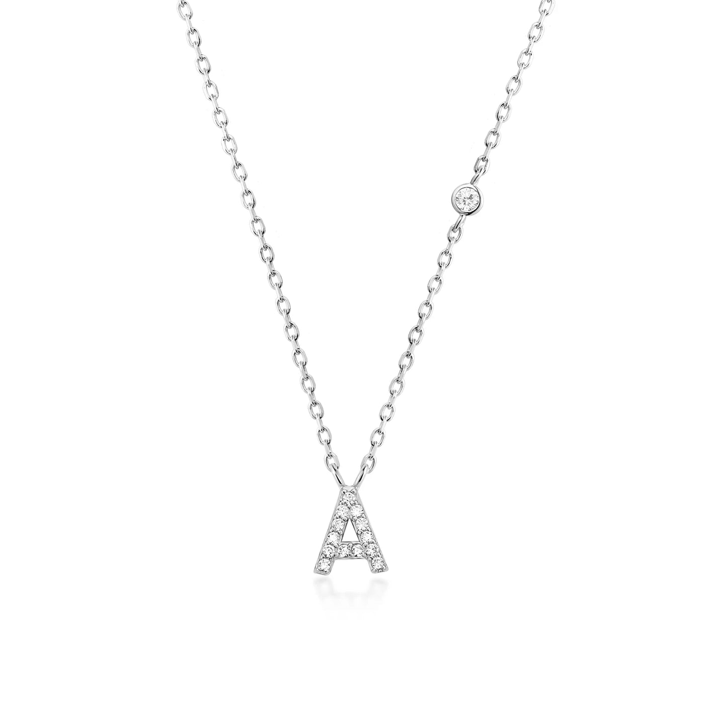 Initial Letter Necklace (A–Z) – 925 Sterling Silver
