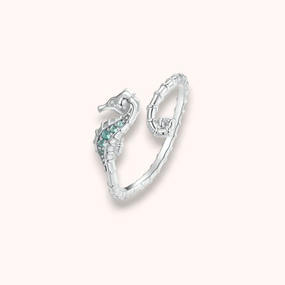 Satin Seahorse 925 Sterling Silver Ring