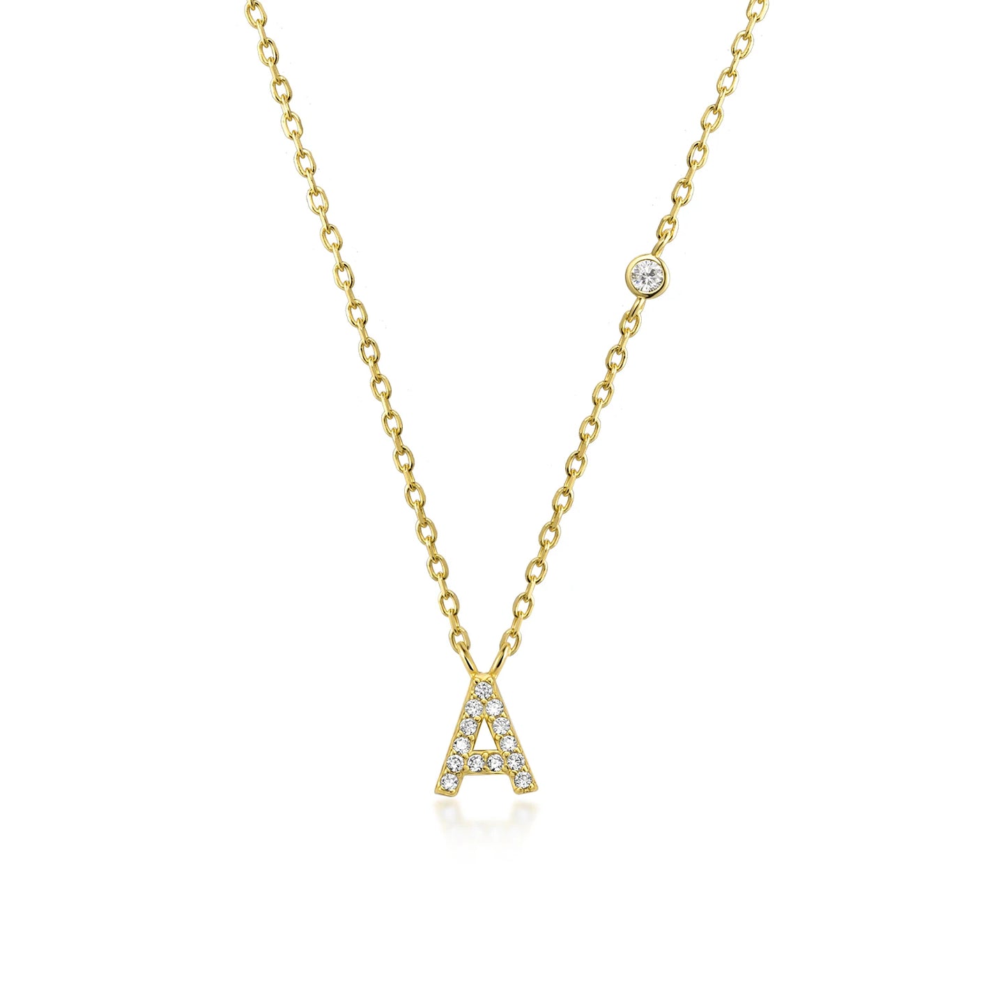 Initial Letter Necklace (A–Z) – 925 Sterling Silver