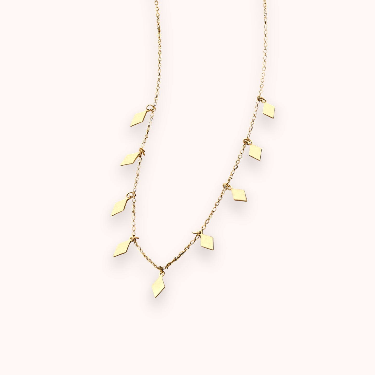 Diamond-Shaped Choker – 925 Sterling Silver Necklace