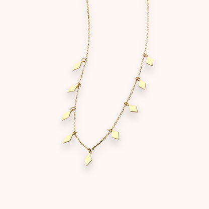 Diamond-Shaped Choker – 925 Sterling Silver Necklace