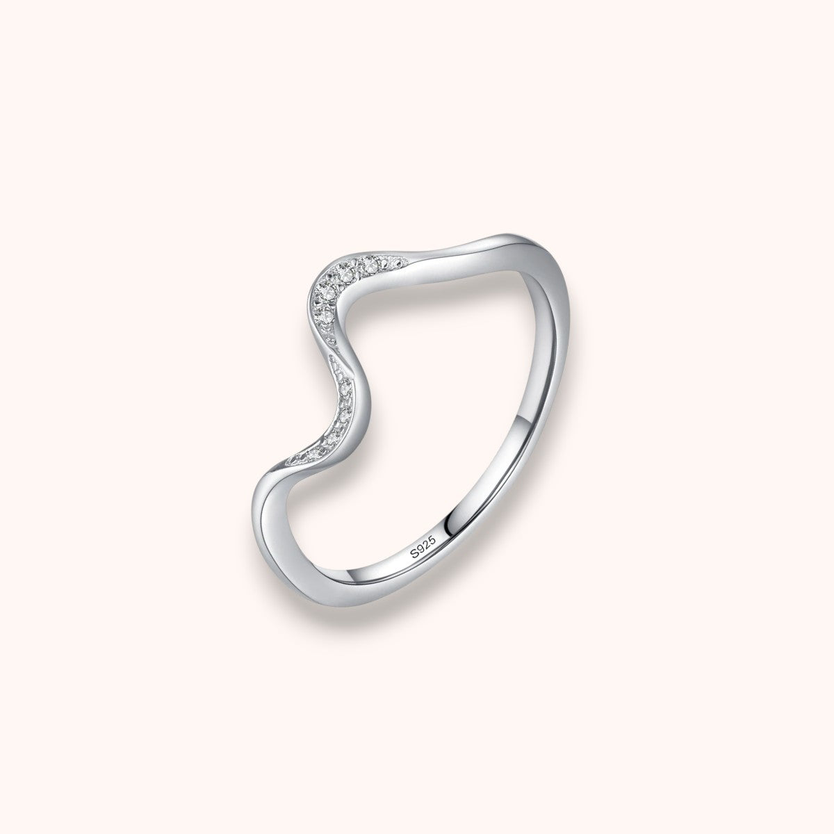 Fluid Wave 925 Sterling Silver Ring