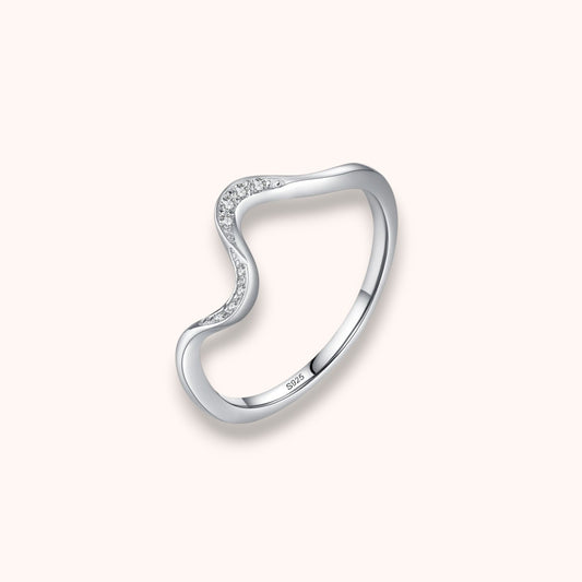 Fluid Wave 925 Sterling Silver Ring