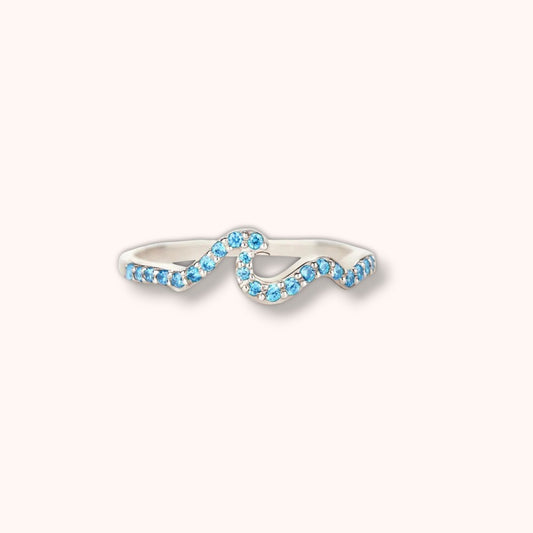 Blue Wave 925 Sterling Silver Ring