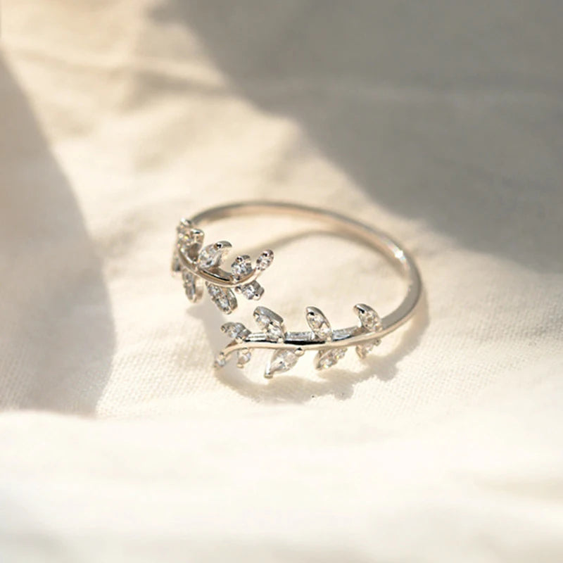 Olive Leaf Wrap 925 Sterling Silver Ring