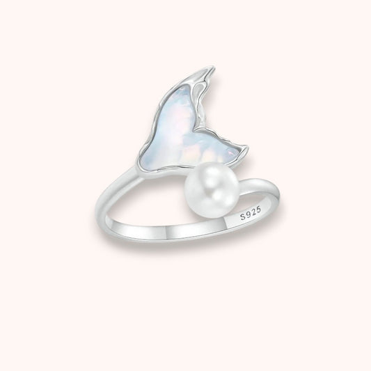 Rainbow Tail Pearl 925 Sterling Silver Ring