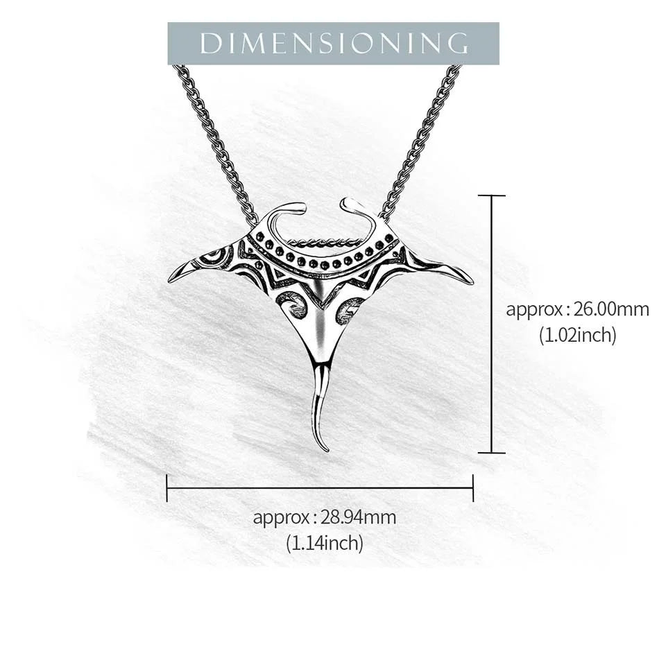 Manta Ray 925 Sterling Silver Necklace