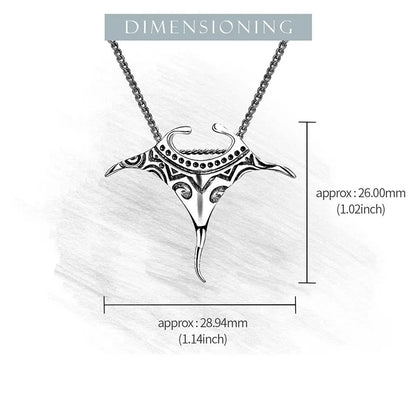 Manta Ray 925 Sterling Silver Necklace