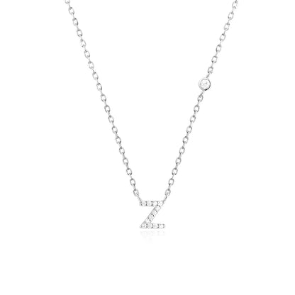 Initial Letter Necklace (A–Z) – 925 Sterling Silver