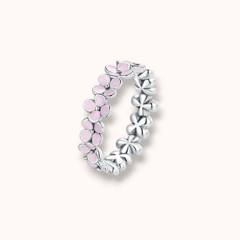 Daisy Flower Band 925 Sterling Silver Ring