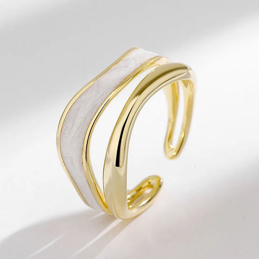 Luna Crest Ring – 925 Sterling Silver Gold-Plated