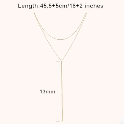 Minimal Y Drop Necklace – 925 Sterling Silver