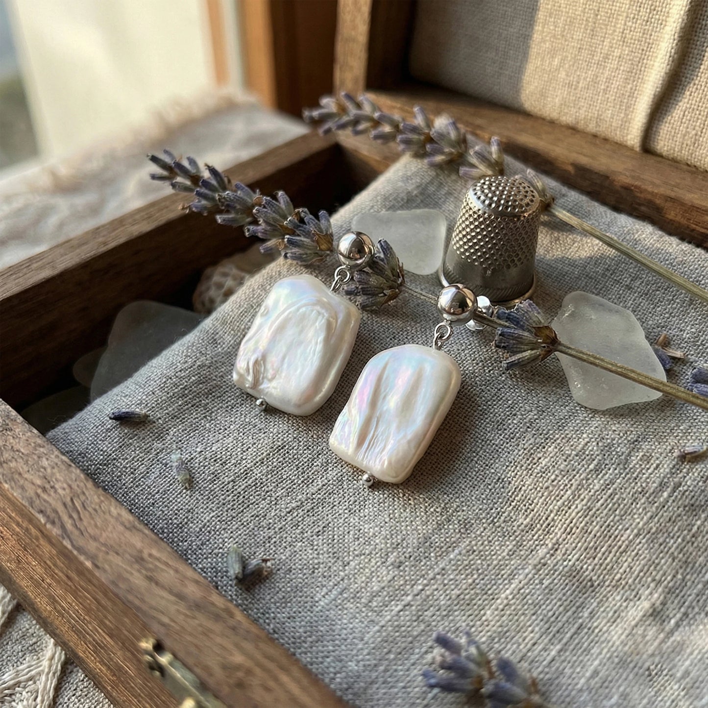 Baroque Freshwater Pearl Drops | 925 sterling silver Earrings