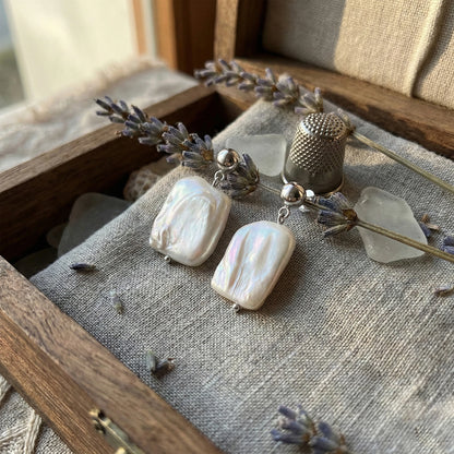 Baroque Freshwater Pearl Drops | 925 sterling silver Earrings