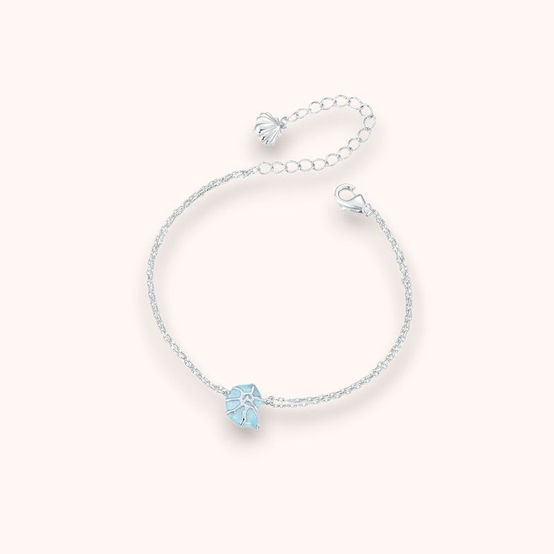 Blue Seashell 925 sterling silver Bracelet
