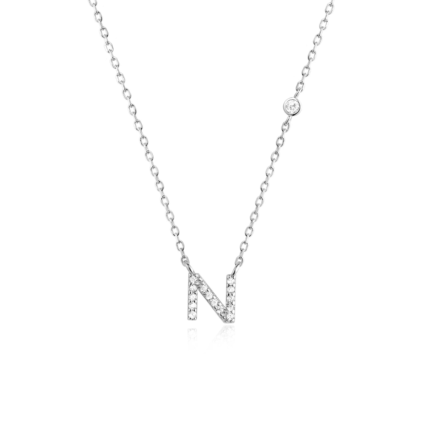 Initial Letter Necklace (A–Z) – 925 Sterling Silver
