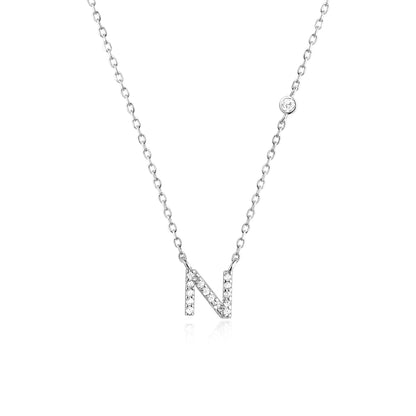 Initial Letter Necklace (A–Z) – 925 Sterling Silver