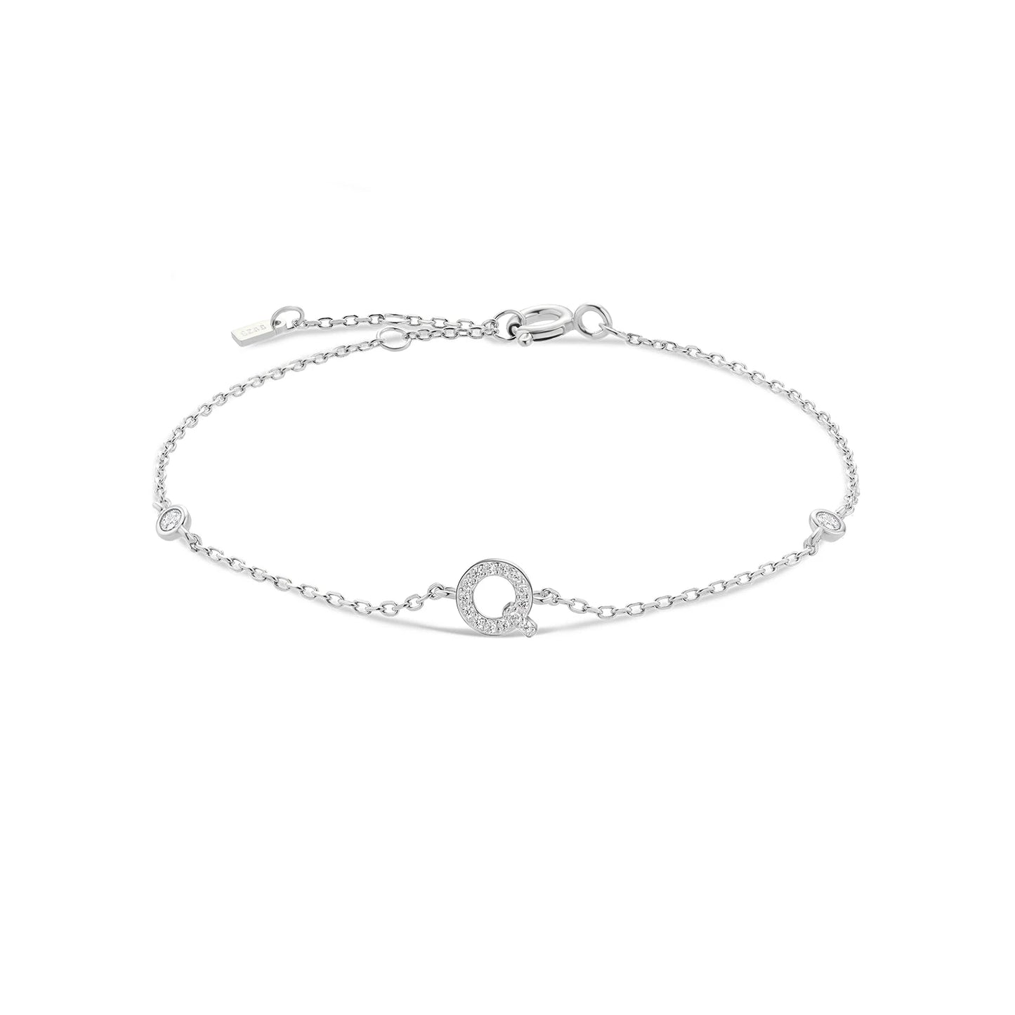 Initial Letter Bracelet (A–Z) – 925 Sterling Silver