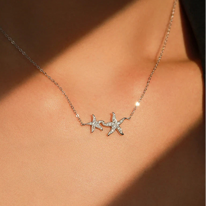 Starfish Duo 925 Sterling Silver Necklace