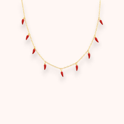 Red Chili Spicy Charm 925 Sterling Silver Necklace