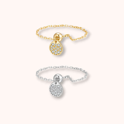 Dainty Flat Charm 925 Sterling Silver Ring