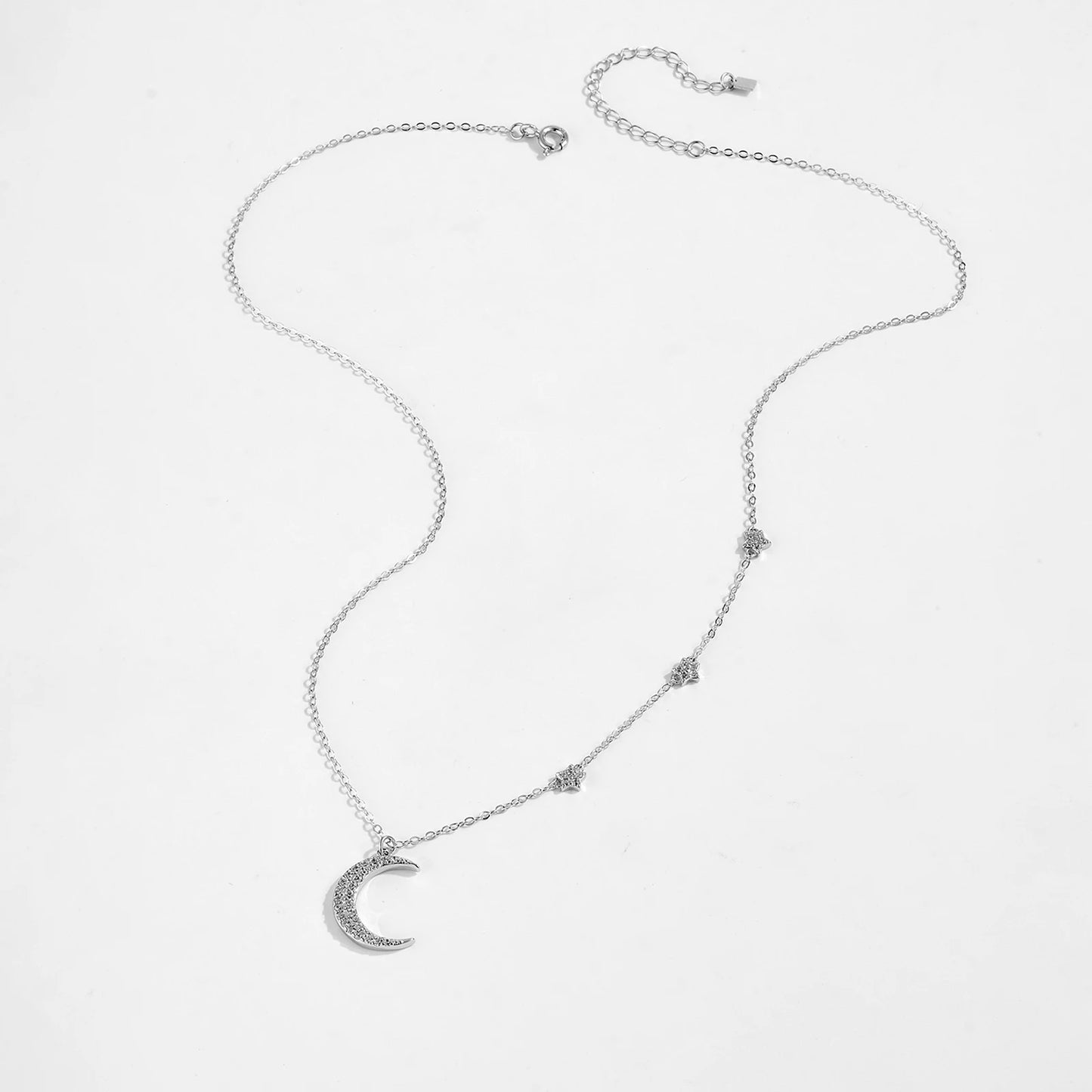 Moonlit Sparkle 925 Sterling Silver Necklace