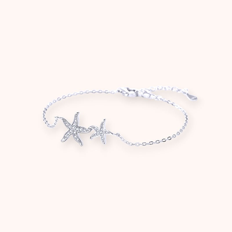Starfish Duo 925 Sterling Silver Bracelet