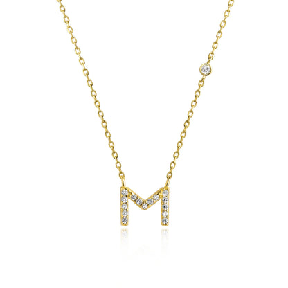 Initial Letter Necklace (A–Z) – 925 Sterling Silver