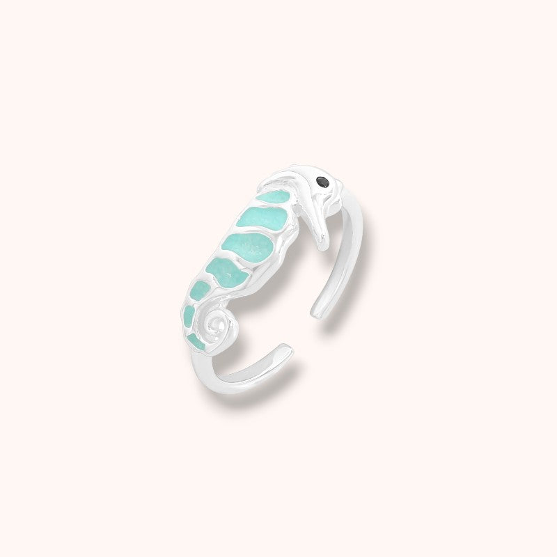 Seahorse Open 925 Sterling Silver Ring