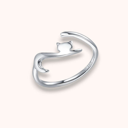 Sticky Cat 925 Sterling Silver Ring