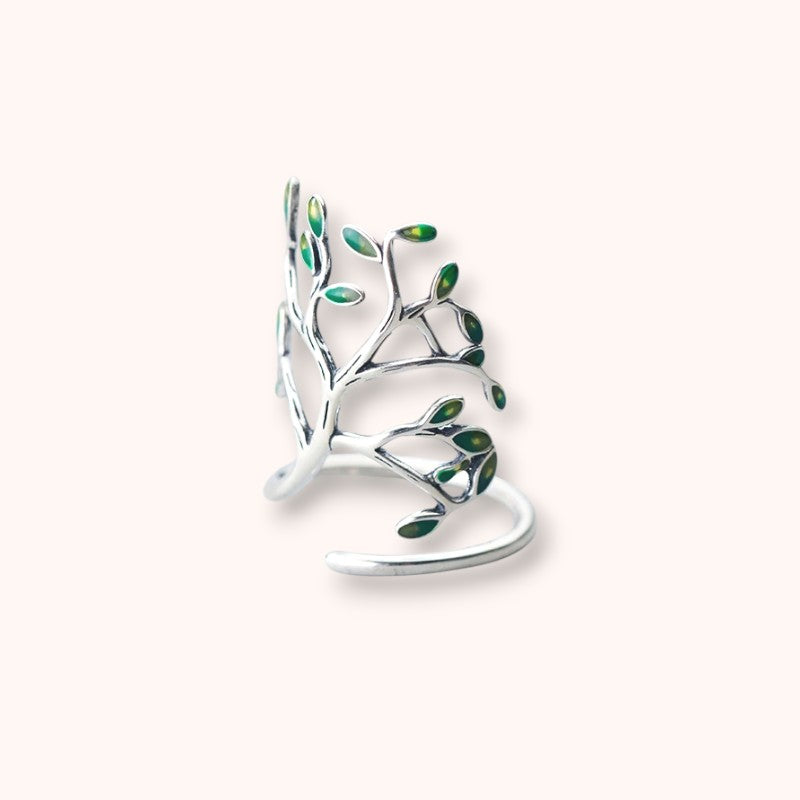 Big Tree Branch Adjustable 925 Sterling Silver Ring