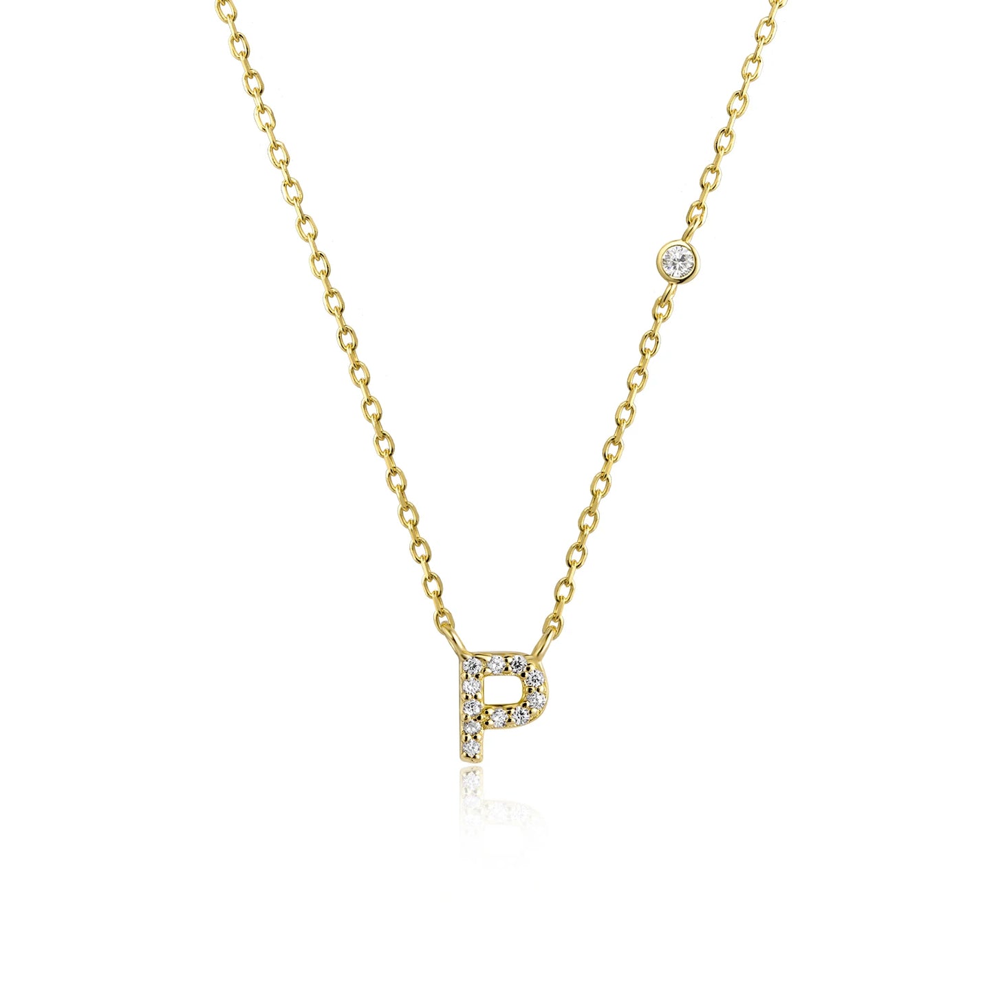 Initial Letter Necklace (A–Z) – 925 Sterling Silver