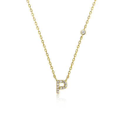 Initial Letter Necklace (A–Z) – 925 Sterling Silver