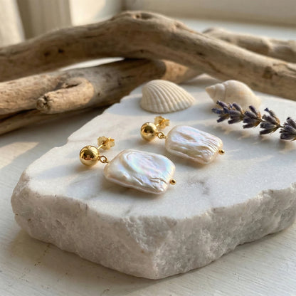 Baroque Freshwater Pearl Drops | 925 sterling silver Earrings