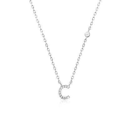 Initial Letter Necklace (A–Z) – 925 Sterling Silver