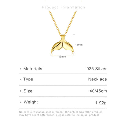 Whale Tail 925 Sterling Silver Necklace