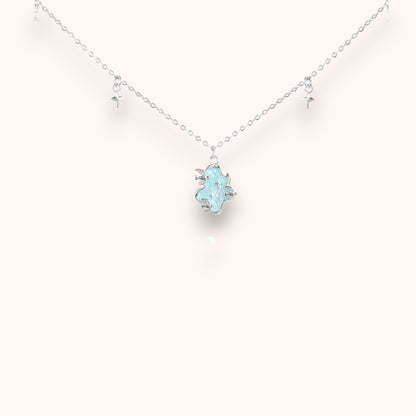Ocean Drop Charm 925 Sterling Silver Necklace