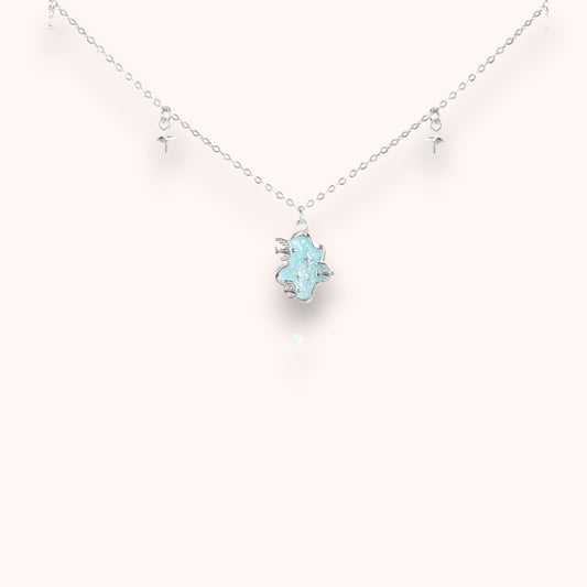 Ocean Drop Charm 925 Sterling Silver Necklace