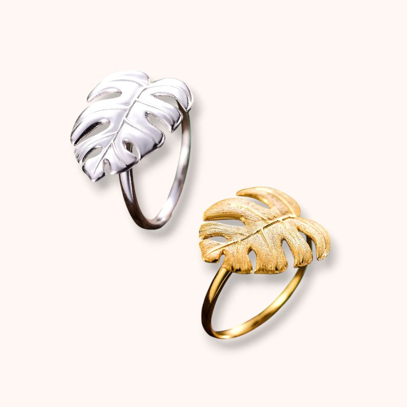 Monstera Leaf 925 Sterling Silver Ring