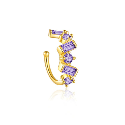 Baguette CZ Stones 925 Sterling Silver Ear Cuff