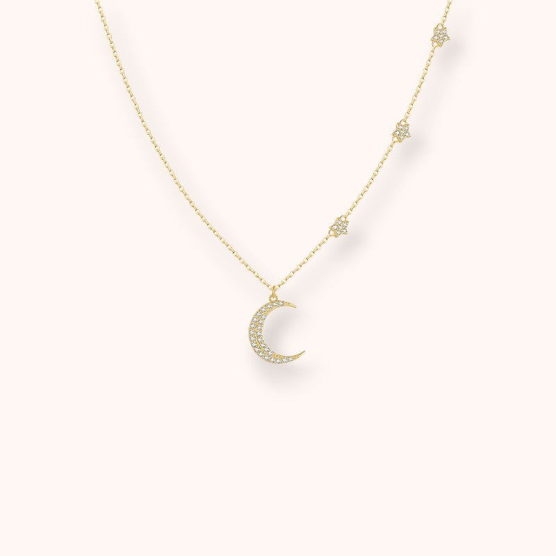Moonlit Sparkle 925 Sterling Silver Necklace