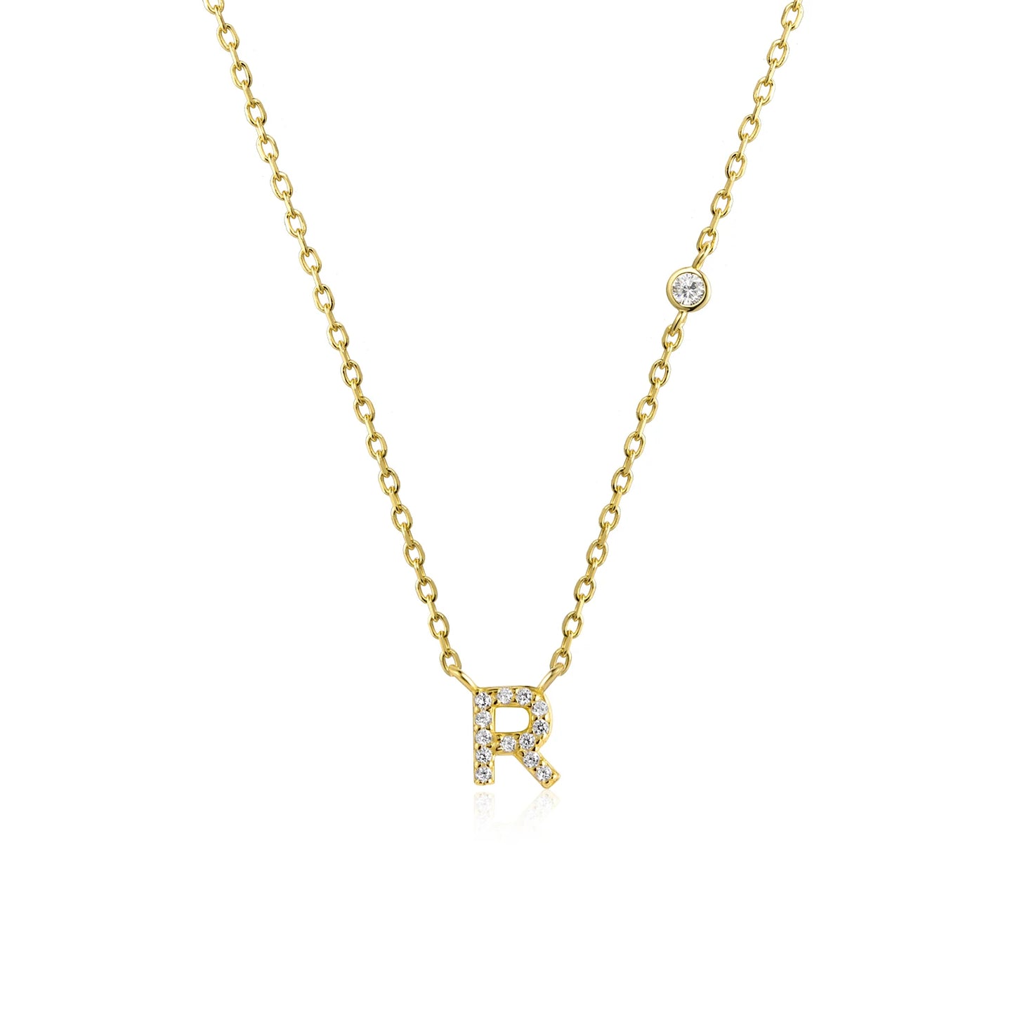 Initial Letter Necklace (A–Z) – 925 Sterling Silver