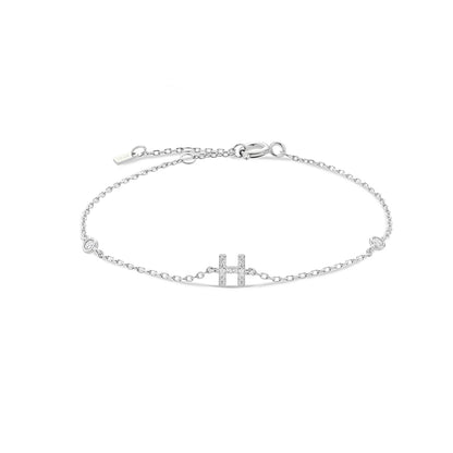 Initial Letter Bracelet (A–Z) – 925 Sterling Silver