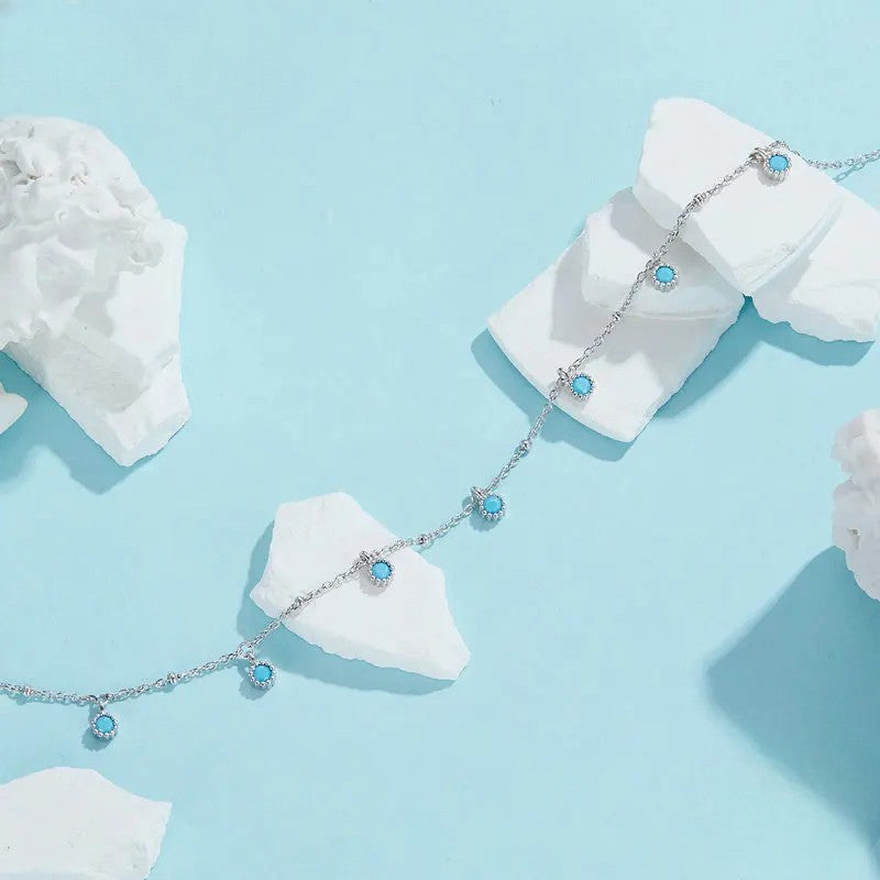925 Sterling Silver Turquoise Necklace