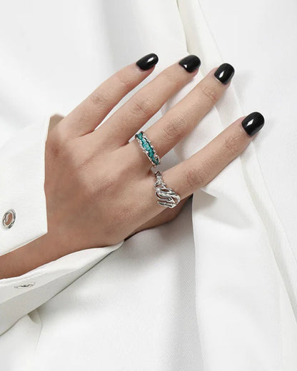 Flamevine Ring – 925 Sterling Silver Sculptural Band