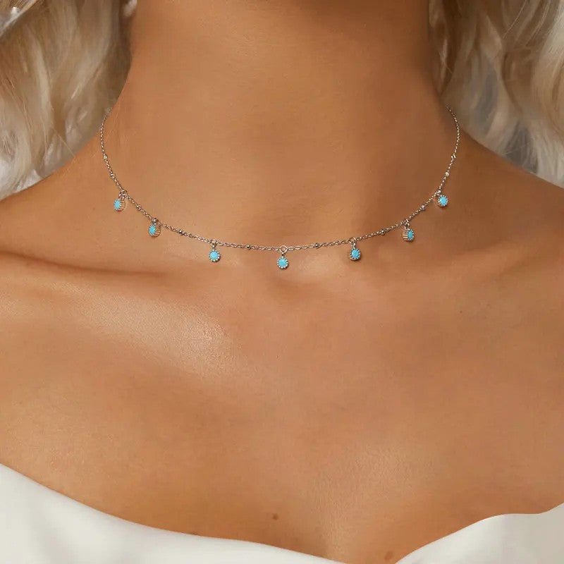925 Sterling Silver Turquoise Necklace